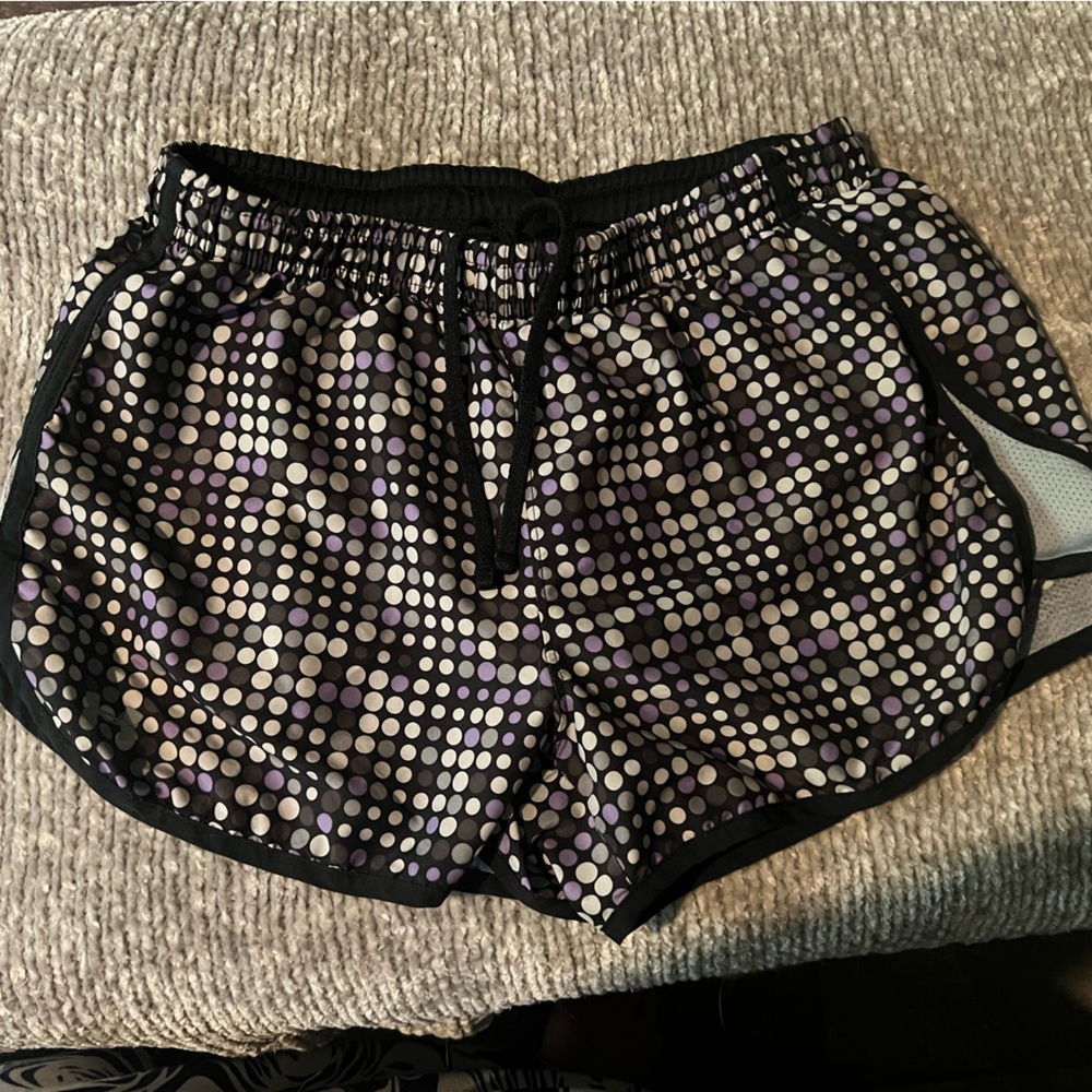 Under Armour Black and Purple Athletic Shorts